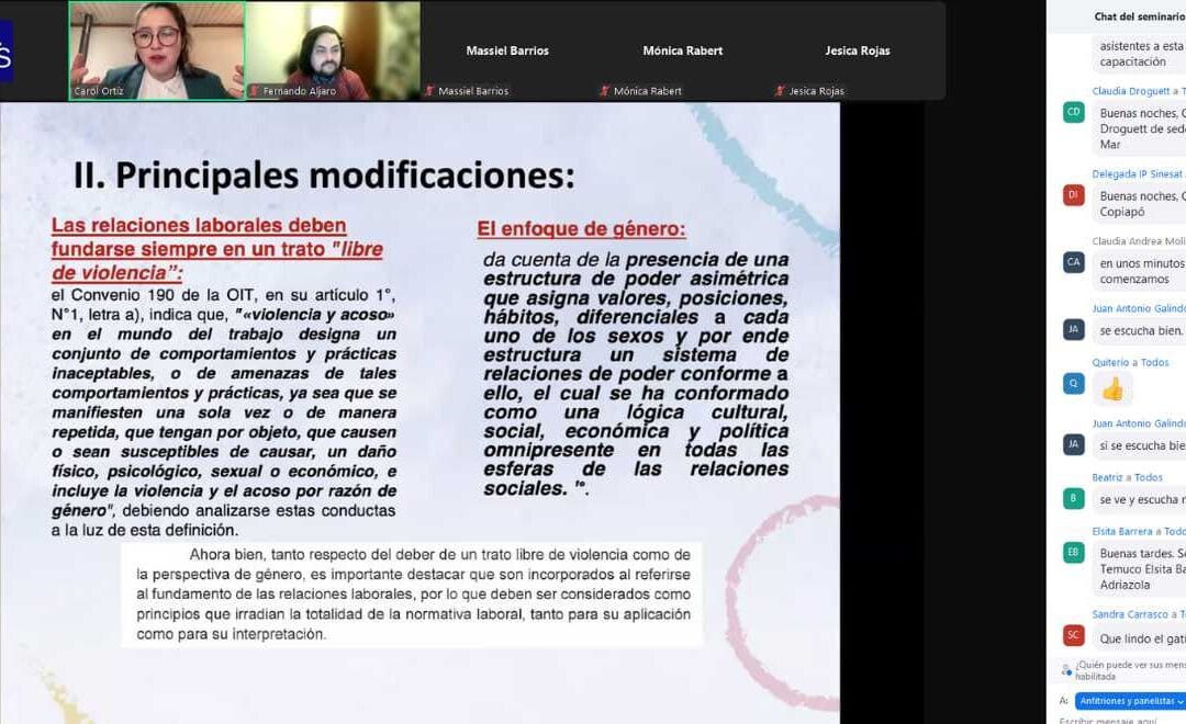 Asesora Jurídica Carol Ortíz lidera capacitación Ley Karin 2024